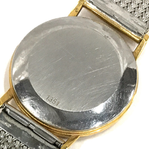 オメガ デビル プッシュ式 クォーツ 腕時計 メンズ ゴールドカラー ラウンドフェイス 純正ブレス OMEGA QR011-86_画像2