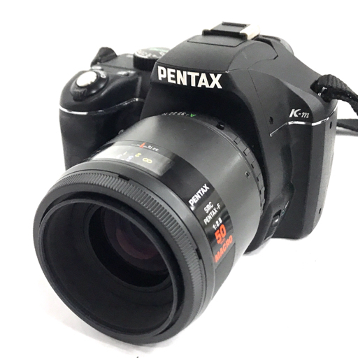 1円 PENTAX K-m PENTAX-DAL 1:3.5-5.6 18-55mm AL 1:4-5.6 50-200mm ED デジタル一眼レフ カメラ レンズ_画像1