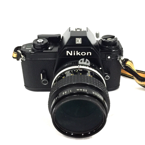 Nikon EM Micro-NIKKOR 55mm 1:3.5 FD 50mm 1:1.4 S.S.C. 一眼レフフィルムカメラ レンズ QK011-9_画像2