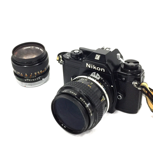 Nikon EM Micro-NIKKOR 55mm 1:3.5 FD 50mm 1:1.4 S.S.C. 一眼レフフィルムカメラ レンズ QK011-9_画像1