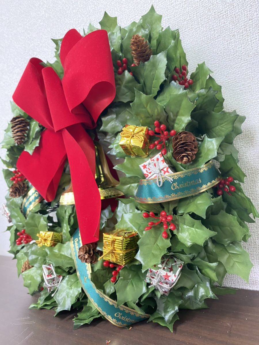  Christmas wreath large size diameter 40cm Christmas Christmas party artificial flower entranceway lease store lease /E-2