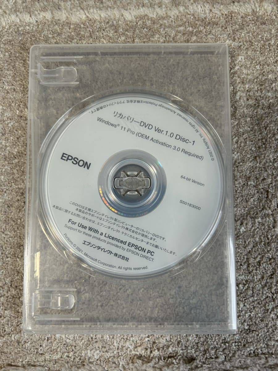 値下げ◇送料無料 EPSON エプソン リカバリー DVD Windows11 Pro Ver2.1_画像1