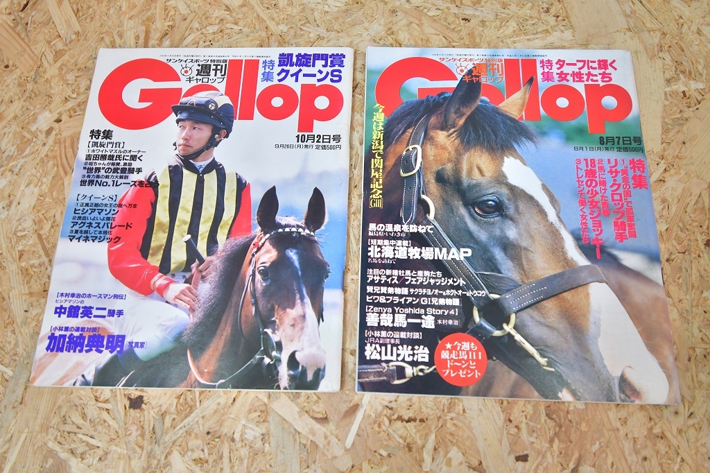 ⑤　1994年　週刊Gallop ギャロップ　馬　本　雑誌　武豊　凱旋門賞　京都新聞杯　ナリタブライアン　ノーザンファーム　など　10冊_画像2