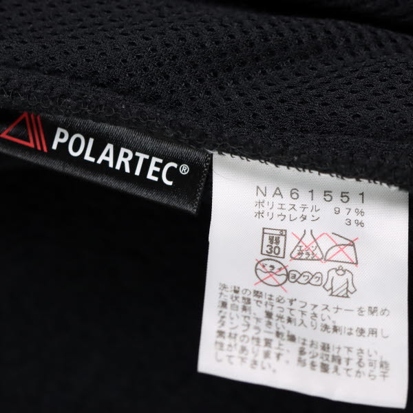 THE NORTH FACE/ザノースフェイス バーサミッド ジップカーディガン NA61551 メンズ フリース 長袖 ロゴ L 黒 [NEW]★51LG79_画像7