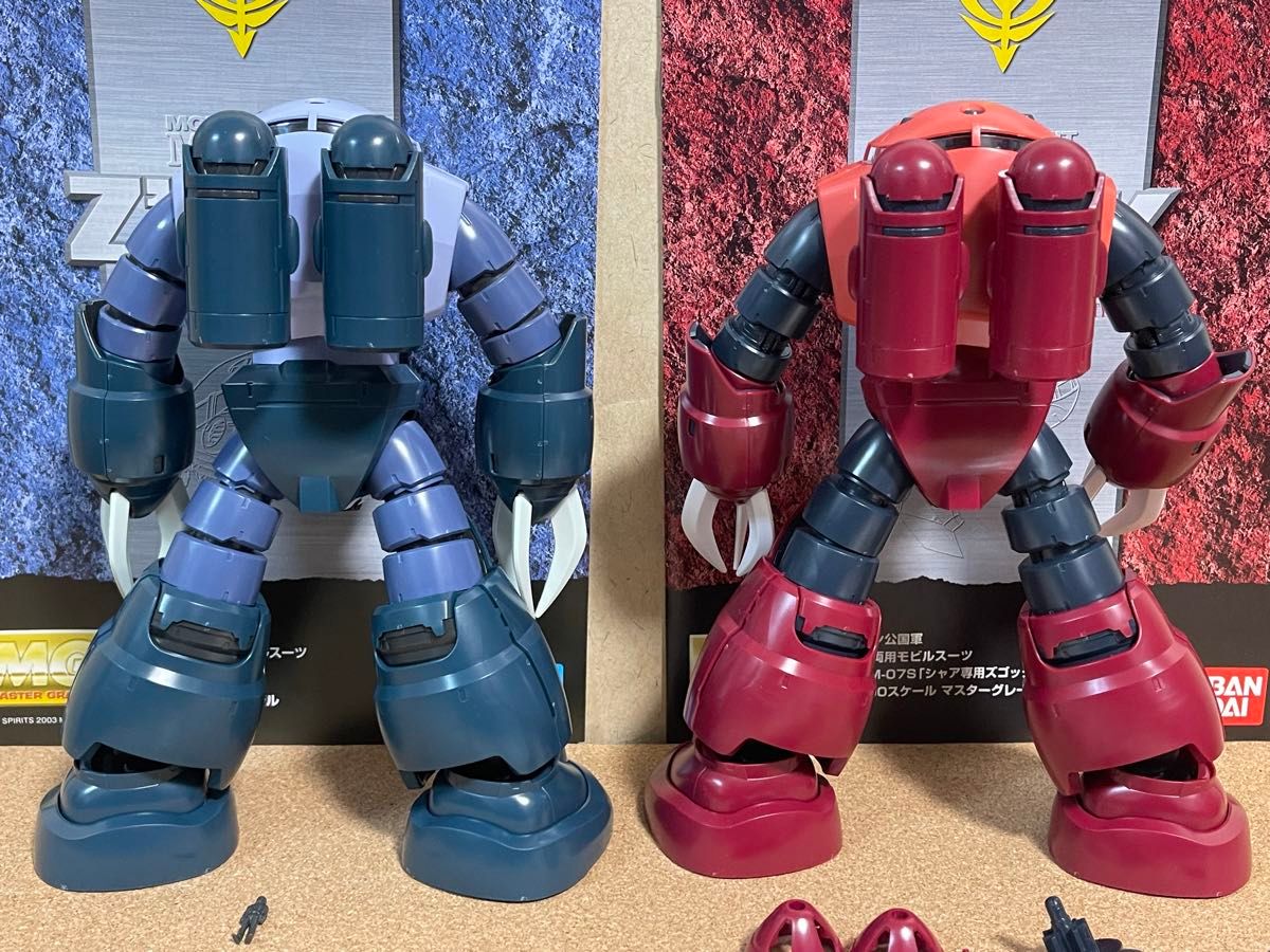 MG シャア専用 量産型 ズゴック アッガイ ゴッグ 素組完成品 4点 MG シャア専用 量産型 ズゴック アッガイ ゴッグ 素組完成品 4点