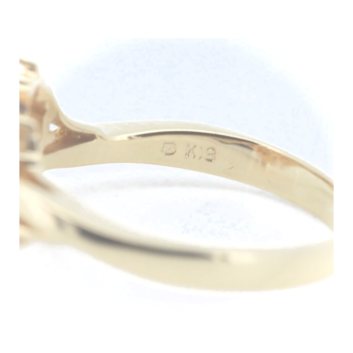  Mikimoto бриллиантовое кольцо кольцо 0.67CT 10.5 номер K18YG(18 золотой желтое золото ) ломбард лот 