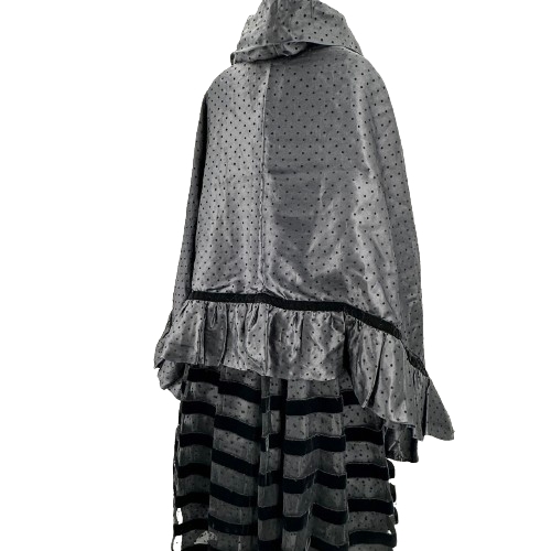 ESCADA エスカーダ couture クチュール パーティードレス ドレス 羽織り インナー 保存袋 ブラック サイズ40 ナイロン レーヨン シルク_画像4