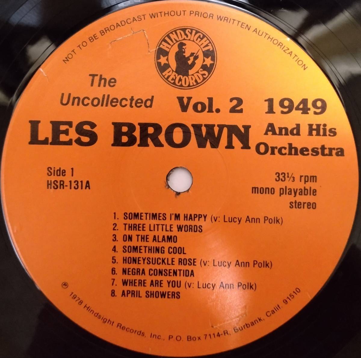 ☆LP Les Brown and His Orchestra / Vol.2 1949 US盤 HSR-131 ☆_画像3