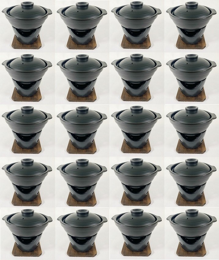 ★和心懐石いろり鍋コンロ付セット１人用２０個陶器製新品