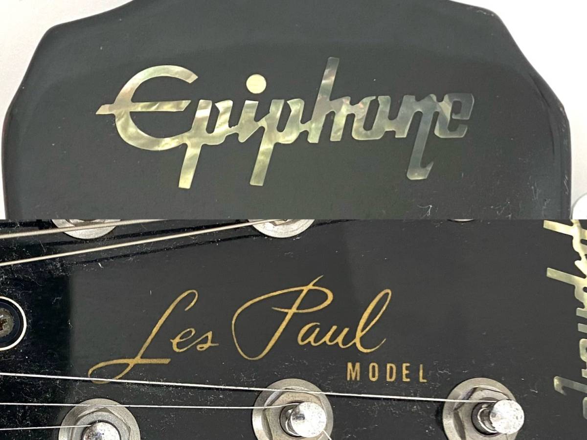 □【ジャンク品】Epiphone/エピフォン Les Paul/レスポール モデル エレキギター 弦楽器 音楽 (43398I1)_画像3