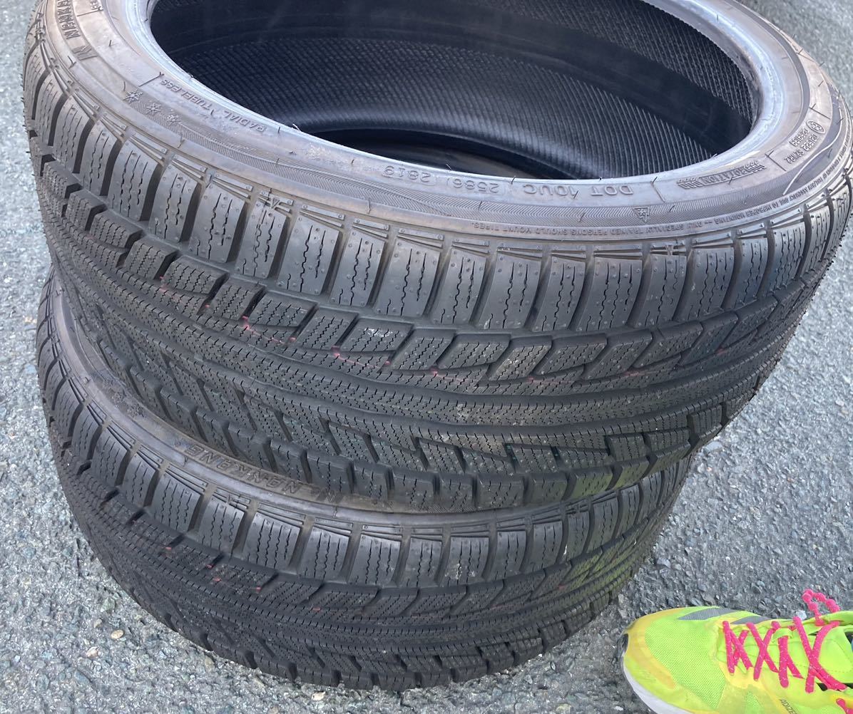 愛知　タイヤ　2本　ナンカン　NK　SNOW　SV-2　215/40R17　2019年　冬　スタッドレス　スノー　タイヤ　215 40 17 純正　アイス　_画像1