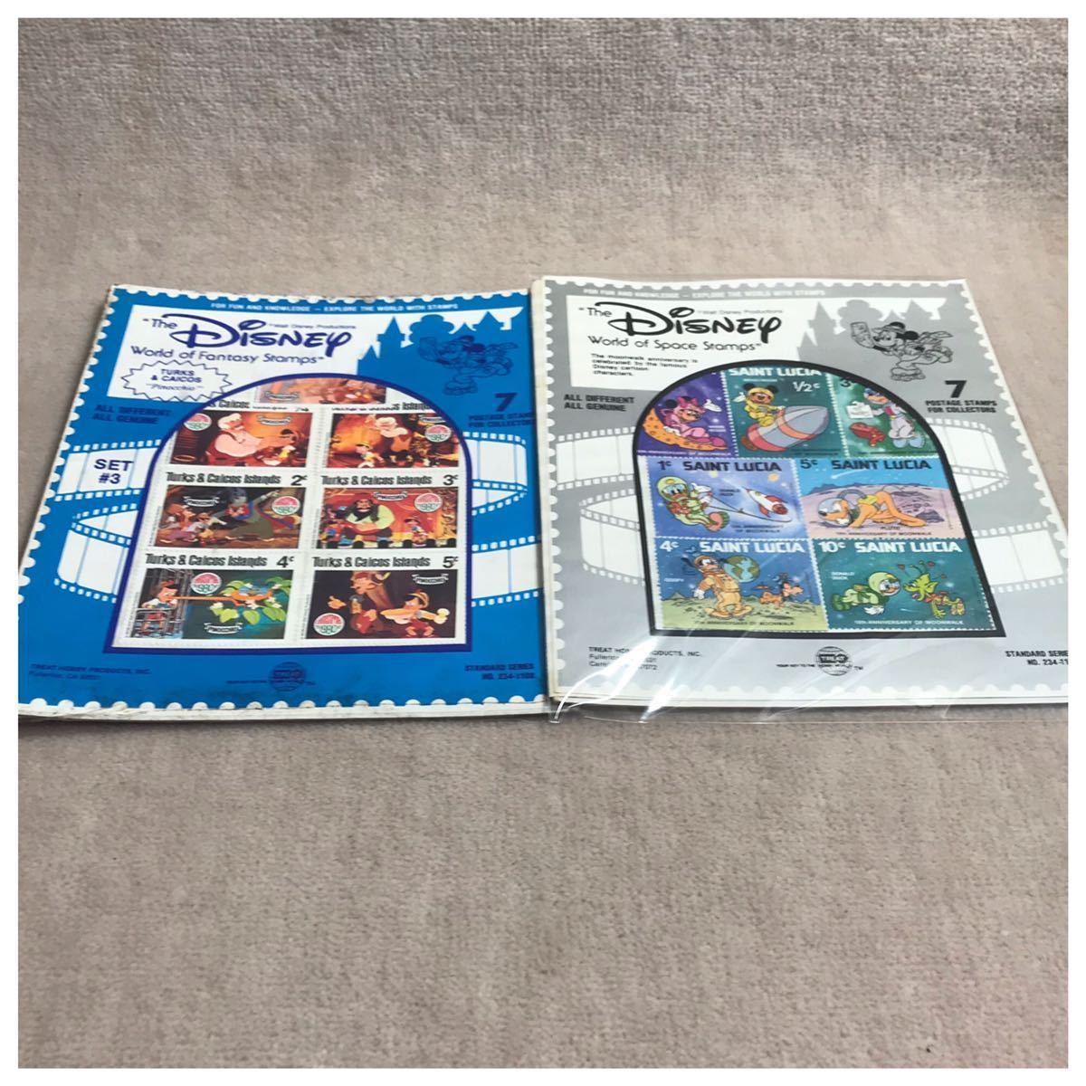 ディズニー海外切手セット(ピノキオ ・ディズニーキャラクター) 2種セット《#590DKS》_画像2