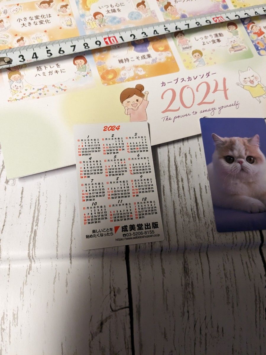 壁掛け手帳用カレンダーねこ 猫