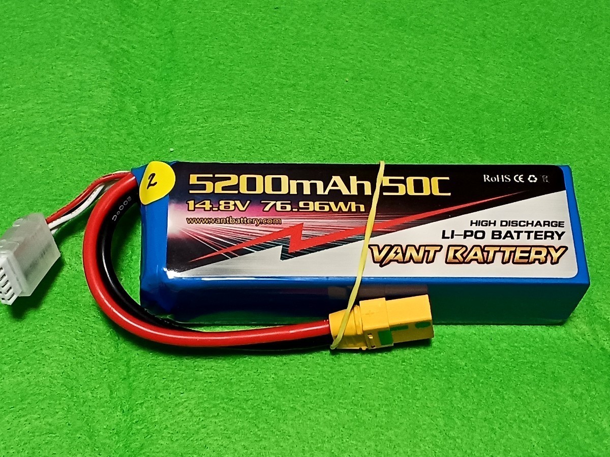 VANT 4S 14.8V 5200ｍAh 50C Li-Po バッテリー　中古美品　②_画像1