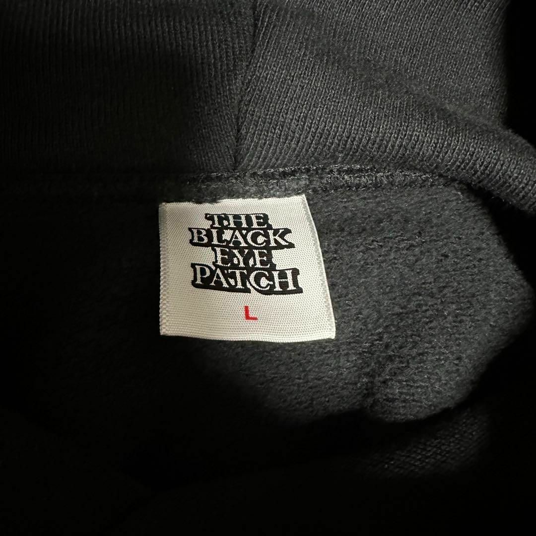 【LHP限定】ブラックアイパッチ センター刺繍ロゴ 取扱注意 L パーカー