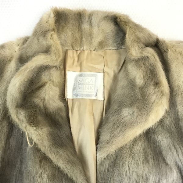 サガミンク/SAGA MINK/毛皮/ファーコート【14号/レディースLL/ライトグレー系/gray】fur  coat/Vintage/jacket/jumper◇cBH410