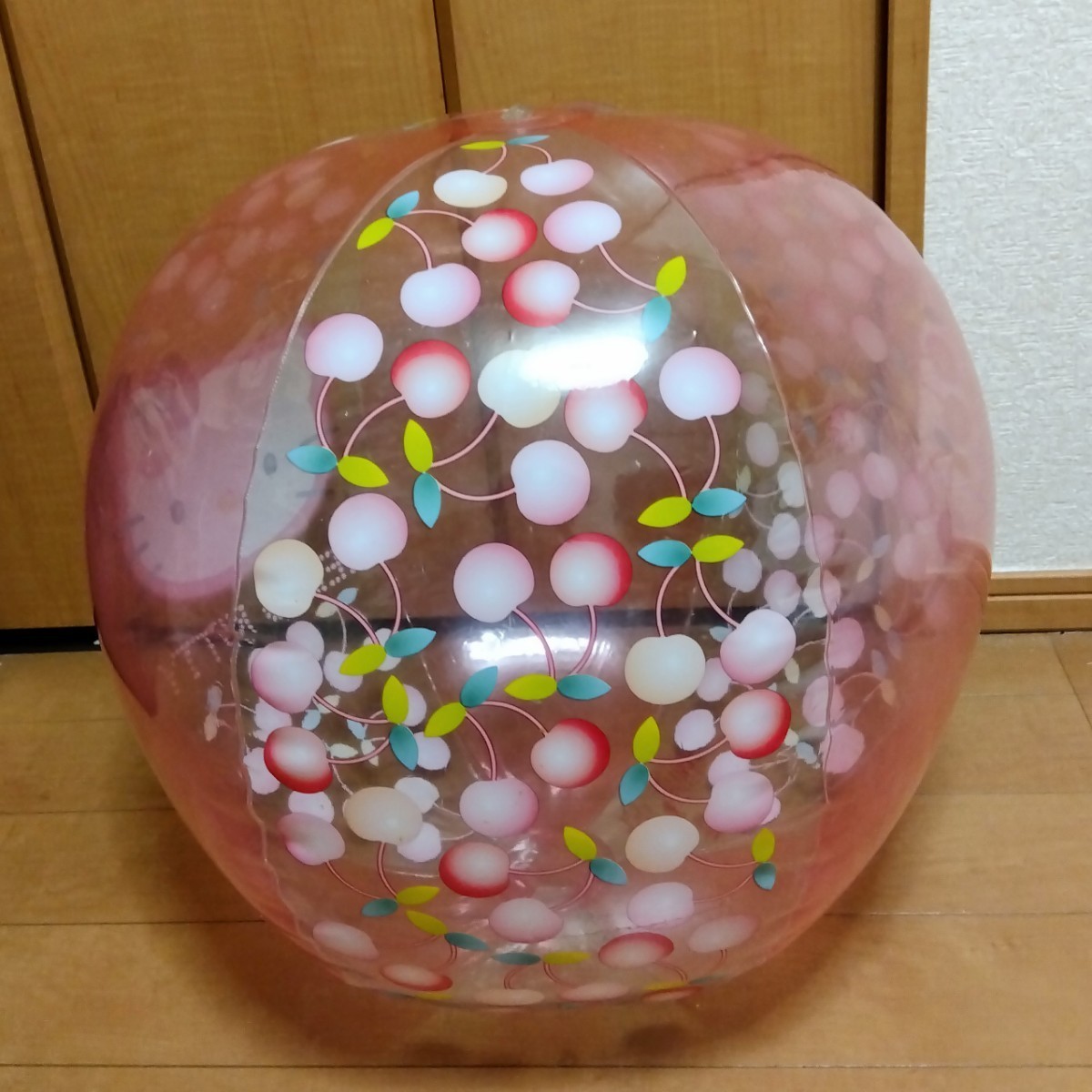 ジャンク サンリオ ハローキティ ビーチボール 70cm 空ビ 空気ビニール 1998年_画像2