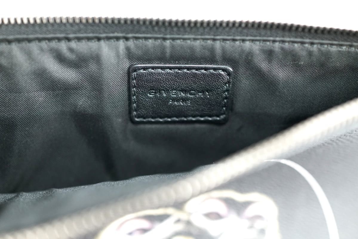 中古 GIVENCHY ジバンシィ　クラッチバッグ　モンキープリント　PVC　ブラック_画像4