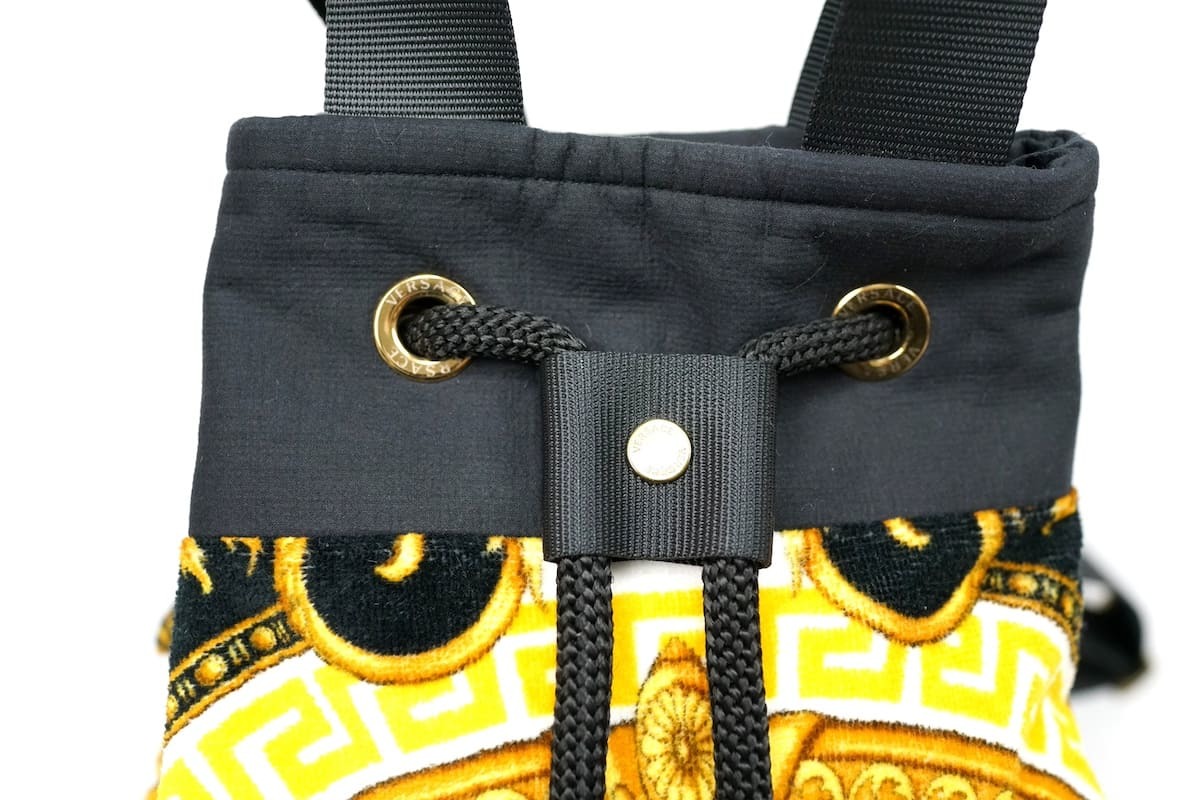 中古 VERSACE ヴェルサーチ ビーチバッグ ショルダー トート パイル コットン ZBAG00001_画像2