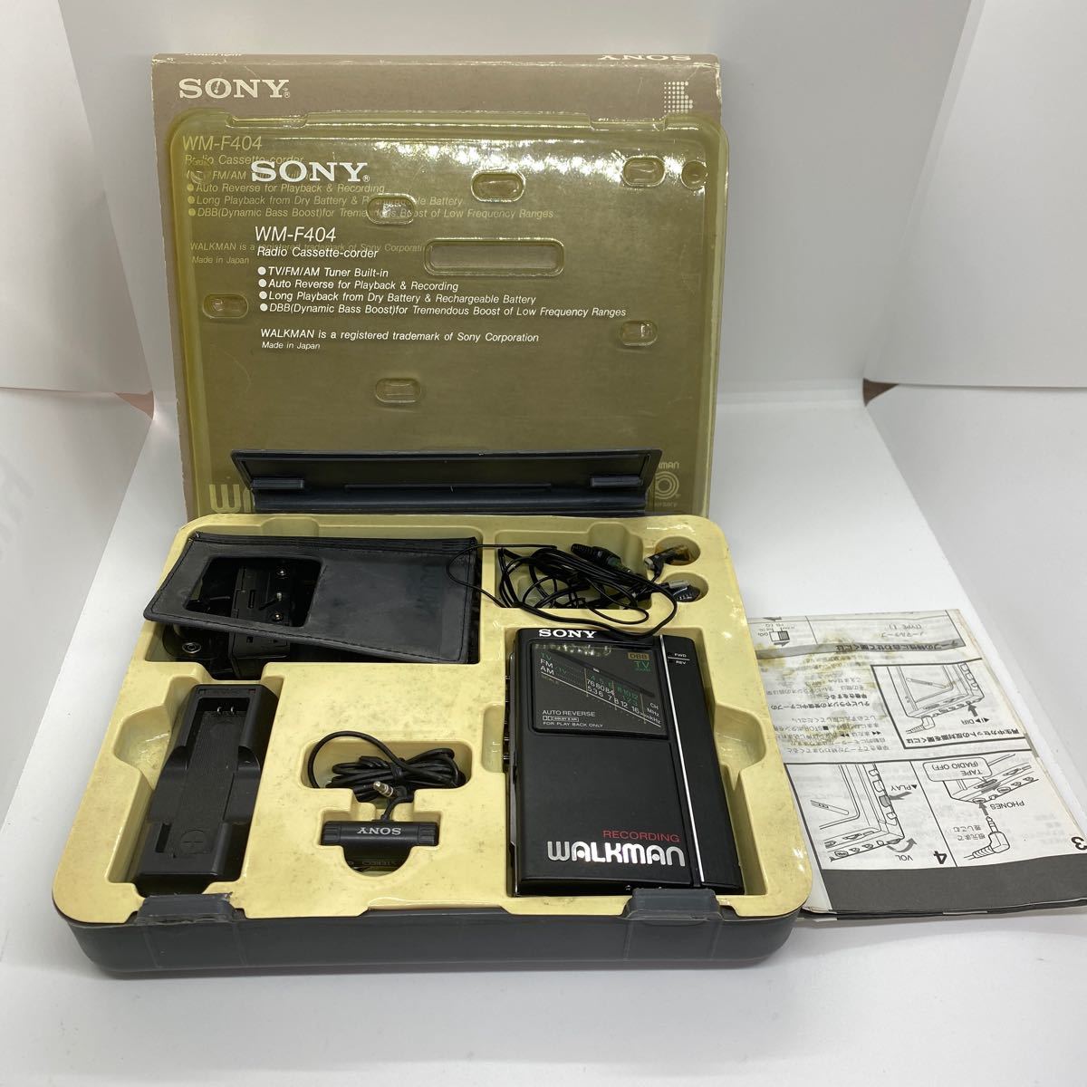 c*★中古品　SONY WALKMAN WM-F404 カセットウォークマン★_画像1