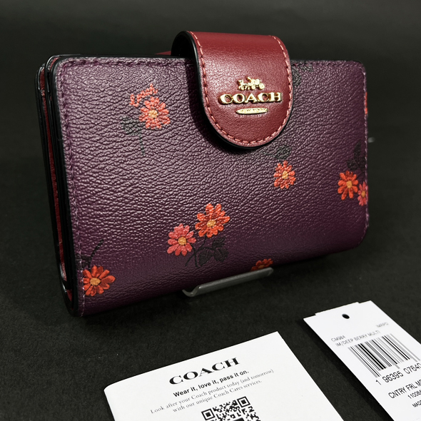 COACH 本物 新品 コーチUSAアウトレット正規品】ミディアム ウォレット