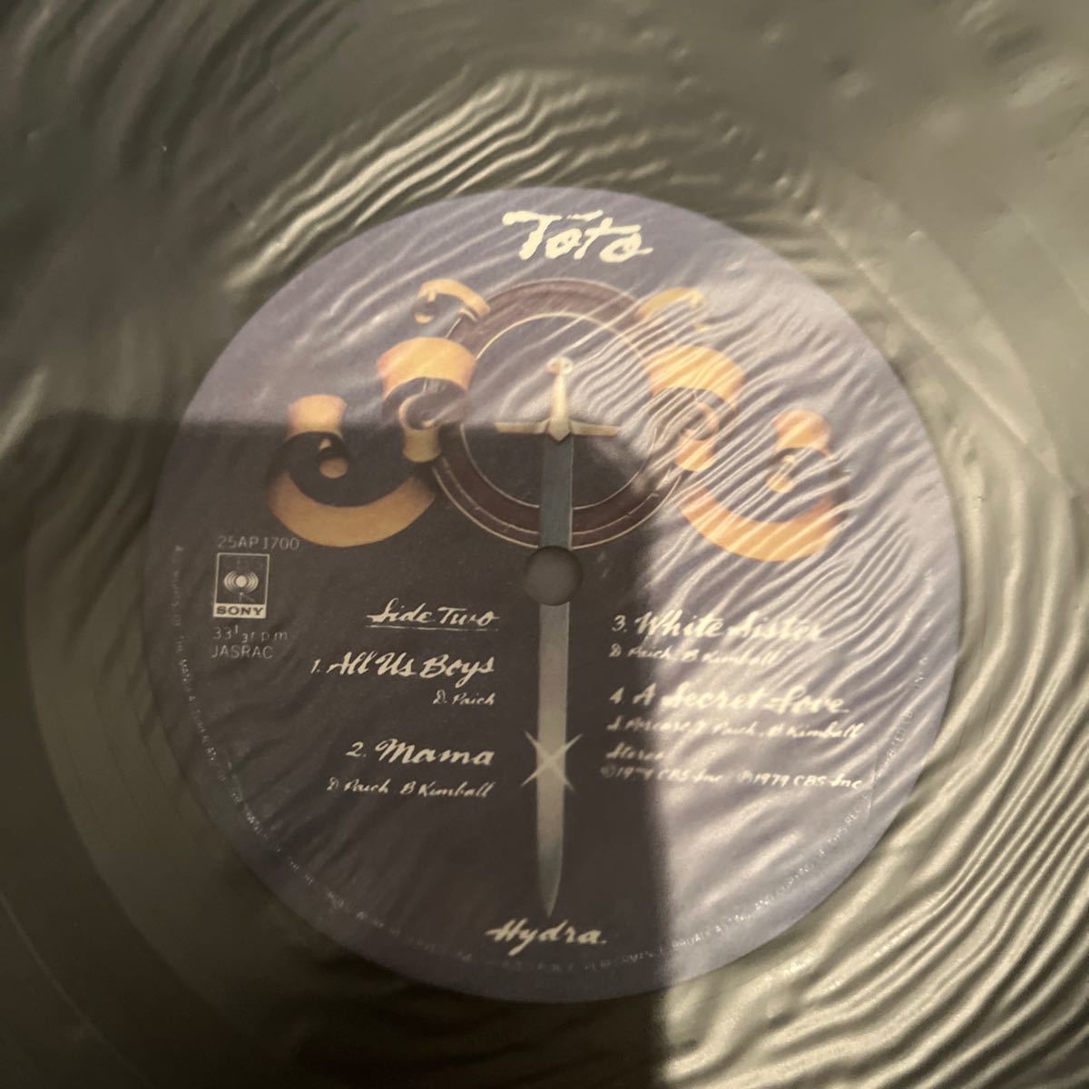 1979年作品 TOTO 送料無料　ハイドラ　綺麗傑作最高品　ヴィンテージレコード　お値打ち品　オールドレコード　インタレスティング_画像5