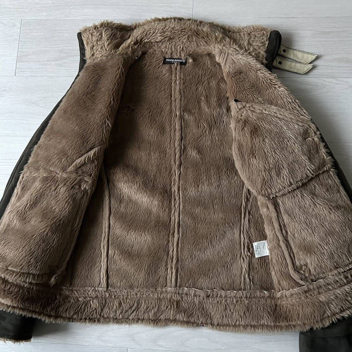 Rare 00s Japanese Label NICOLE Faux Leather Mouton Multi Gimmick Jacket Y2K archive tornado mart goa ifsixwasnine kmrii lgb_画像4