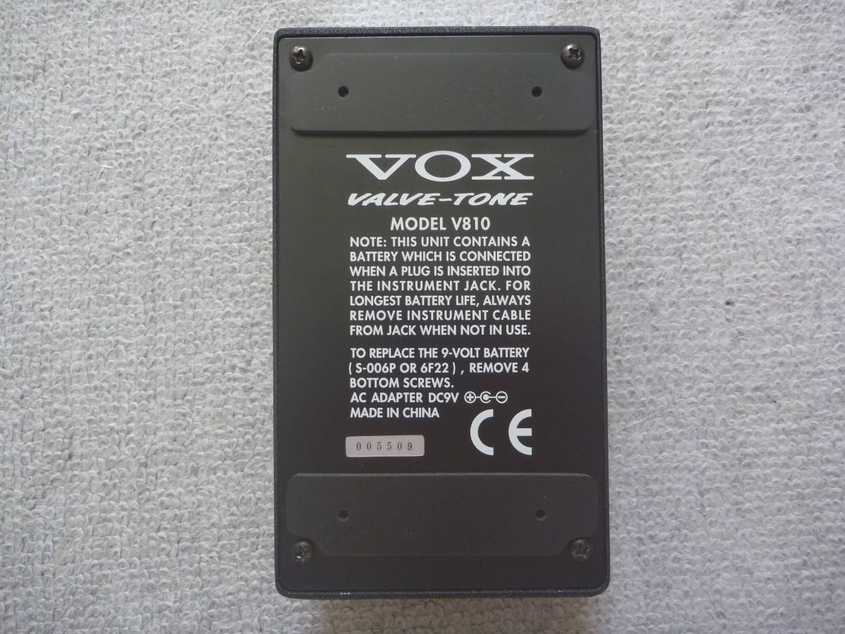 【デッドストック】VOX V810 VALVE-TONE（生産終了の希少旧型モデル）_画像5