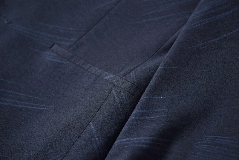 特価P32-M新品■アセテート テーラードジャケット メンズ スーツ ジャケット 通勤 春秋 細身 カジュアル ブレザー シルクのような質感/紺_画像5