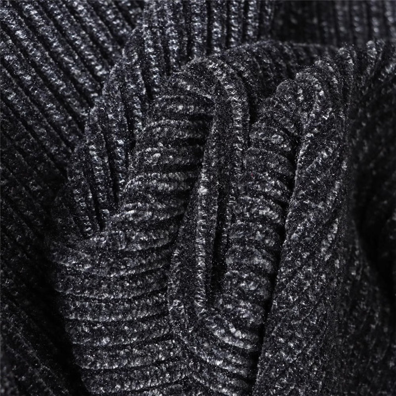 D9522-M 新品 ウール混 タートルネック セーター メンズ ニット トップス 無地 スリム 長袖 厚手 シャギー ニット/ブラック_画像3