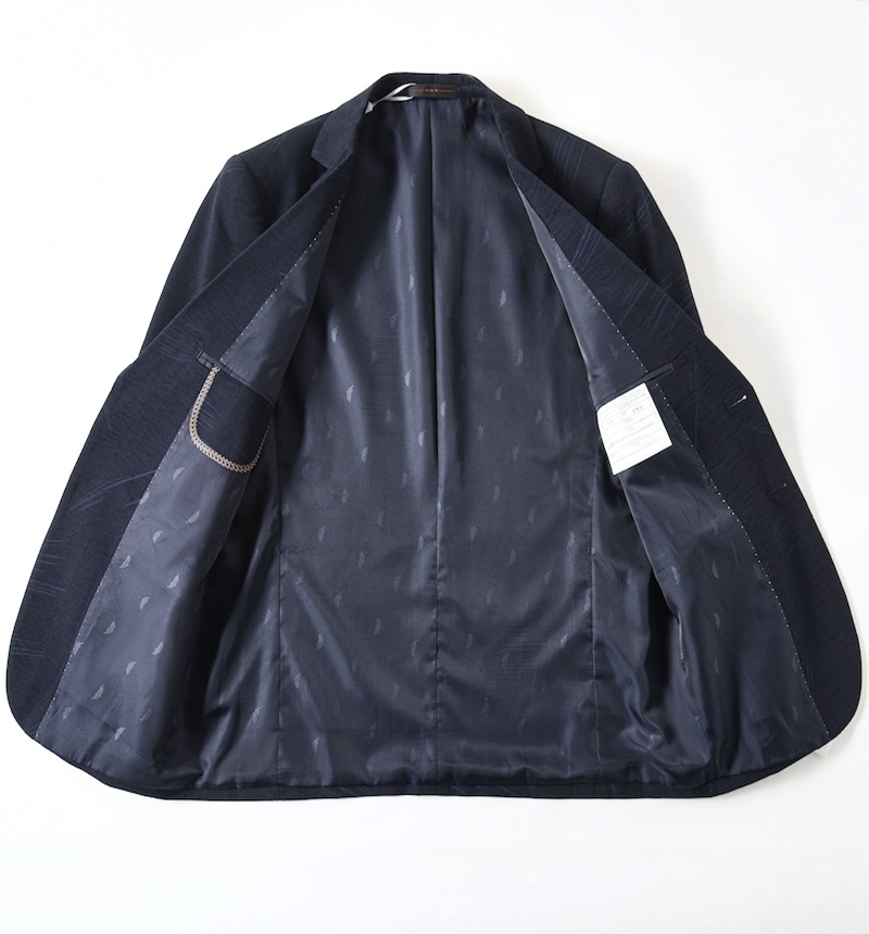 特価P32-M新品■アセテート テーラードジャケット メンズ スーツ ジャケット 通勤 春秋 細身 カジュアル ブレザー シルクのような質感/紺_画像2