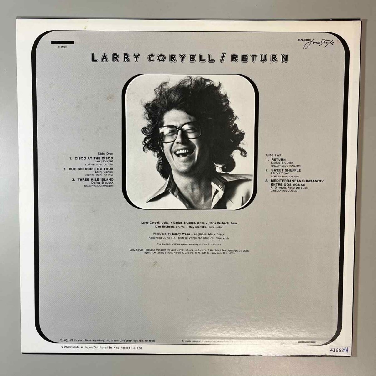 41662★美盤【日本盤】 Larry Coryell / RETURN_画像2