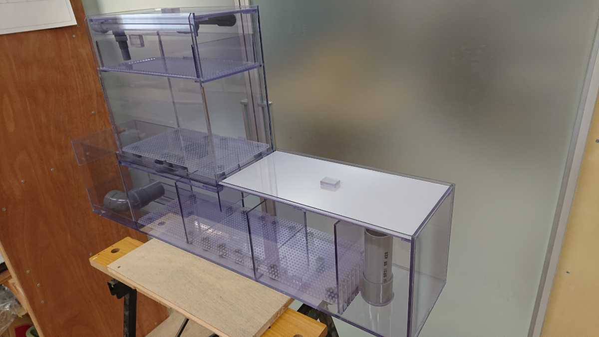 120アクリル水槽用 ウールボックス+ドライ槽付 ワイド3層式 120アクリル水槽用 ウールボックス+ドライ槽付 ワイド3層式