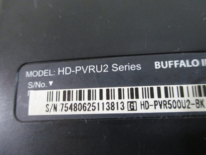 【CP/M】BUFFALO バッファロー 外付けHDD 500GB HD-PVRU2 動作品 ポータブルHDD ハードディスク_画像4