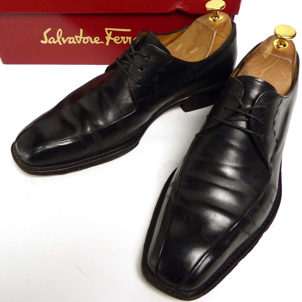 イタリア製 Salvatore Ferragamo / サルヴァトーレフェラガモ スワールトゥシューズ 7 1/2EE(25.5cm相当)【中古】13i-1-020