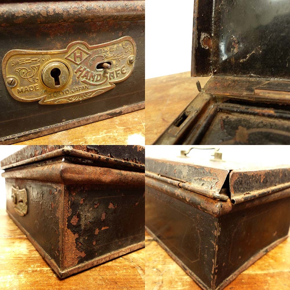  Showa Retro made in Japan HAND SAFE / cashbox / handbag safe [ used ]13i-6-025