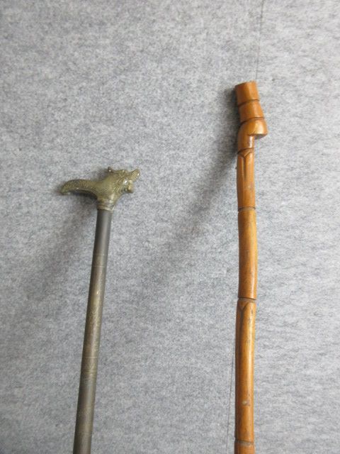 [.]33169. included cane . cane ( bamboo ). person assistance ninja antique old thing 