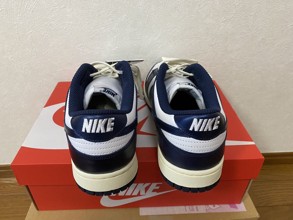 ★新品★ 28.5cm Nike WMNS Dunk Low Midnight Navy and White ナイキ ウィメンズ ダンク ロー ミッドナイトネイビー ホワイト FN7197-100_画像5