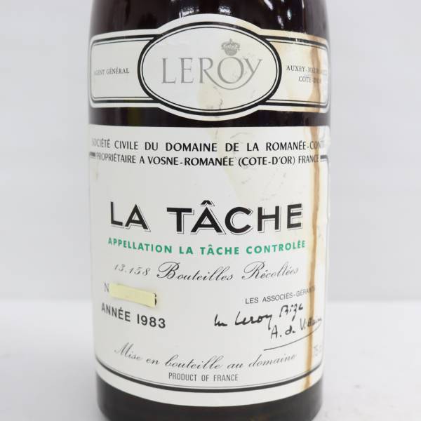 DRC LA TACHE（ラ ターシュ）1983 750ml ※度数記載無し ※状態不良画像要確認※ J23L100006_画像2