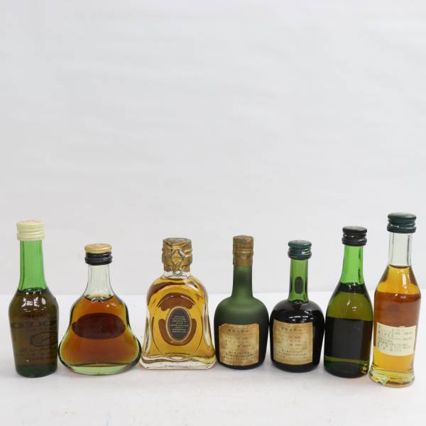 【7本セット】アルコール ミニチュアボトル 各種（クルボアジェ VSOP 40％ 30ml 等）O23L150079_画像5