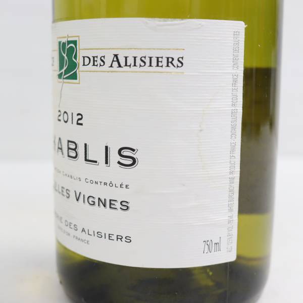 CLOSERIE DES ALISIERS（クロズリー デ アリズィエ）シャブリ ヴィエイユ ヴィーニュ 2012 12.5％ 750ml ※オリあり O23L160010_画像7