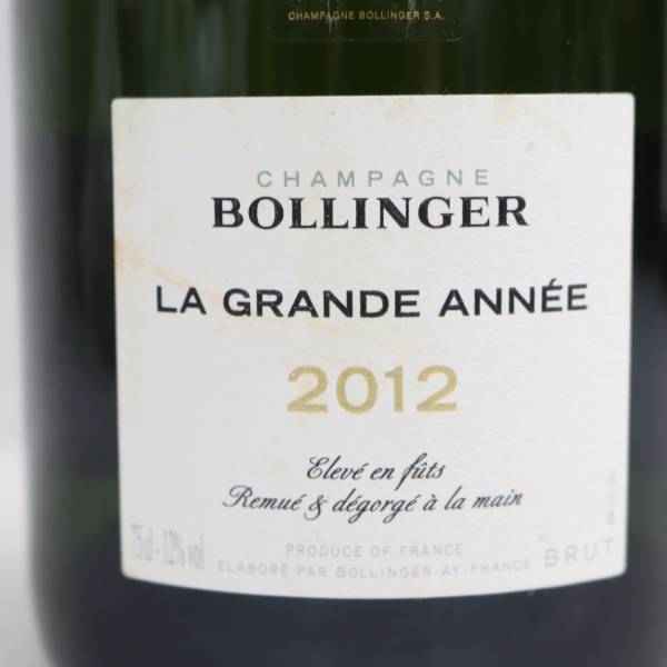 BOLLINGER（ボランジェ）ラ グランダネ 2012 12％ 750ml X23L210171_画像2