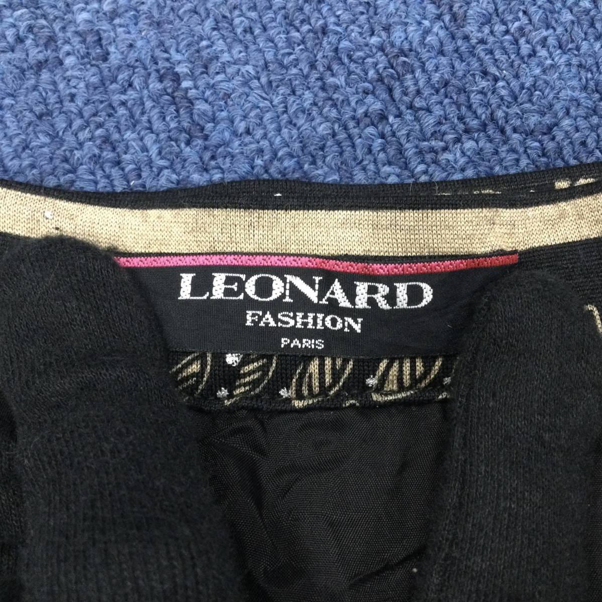 051212　247244　LEONARD　レオナール　スカート　レディースボトムス　ブラック×ベージュ系カラー柄　表記63　レディースファッション　_画像8