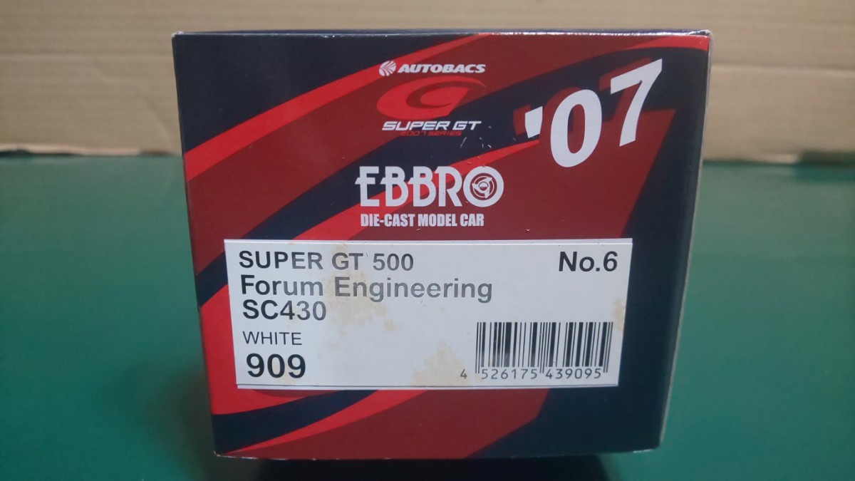 ☆未展示 ☆未開封 ★エブロ1/43 スーパーGT500 2007 レクサス フォーラム エンジニアリング #6 片岡龍也 / B.ビルドハイム（43909）の画像2