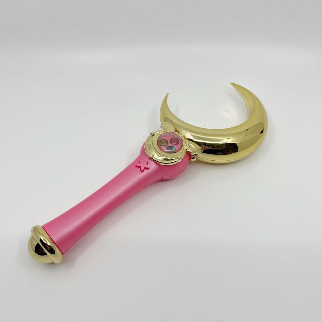 美品 動作品 BANDAI PROPLICA Moon Stick Sailor Moon セーラームーン ムーンスティック プロプリカ バンダイ セーラー戦士 発光_画像2