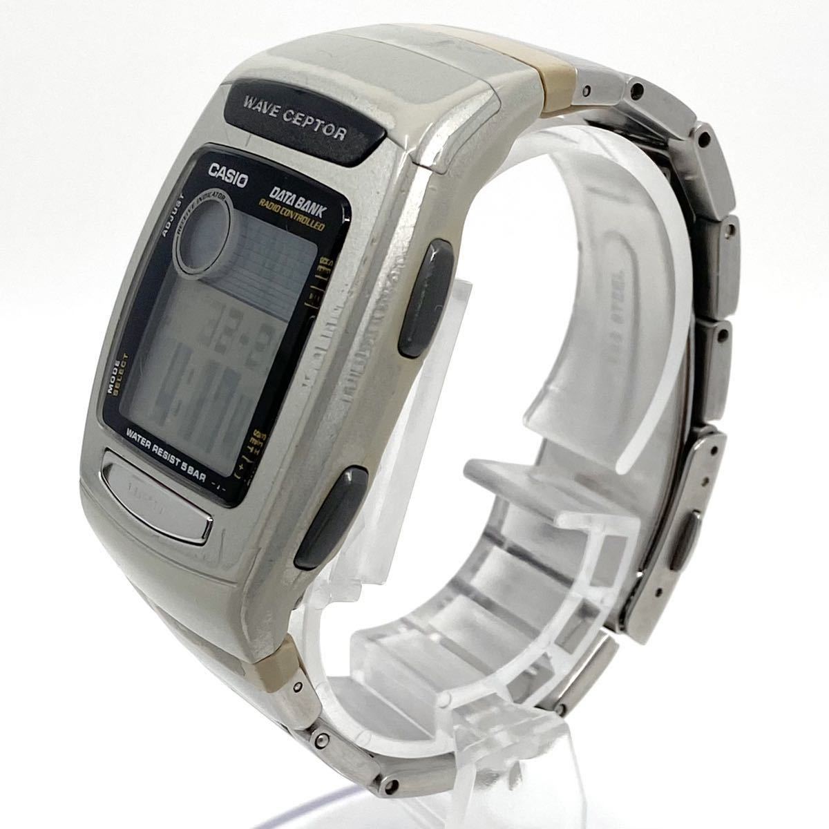 CASIO WAVE CEPTOR データバンク 電波時計 腕時計 FKT-300 デジタル カシオ Y279の画像2