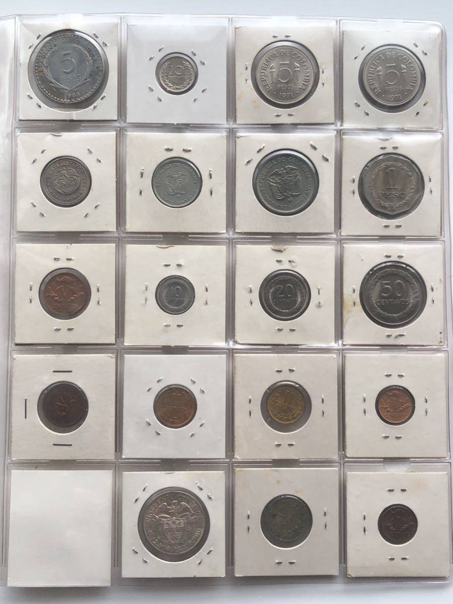 【まとめて19枚】南米 コロンビア 50センタボ 銀貨 シモン・ボリバル 1934年 記念コイン 含む 旧硬貨 19枚_画像2