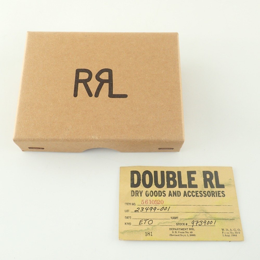 1円 RRL ダブルアールエル ブラウン ラフアウト スエード カードケース 牛革 メンズ_画像8