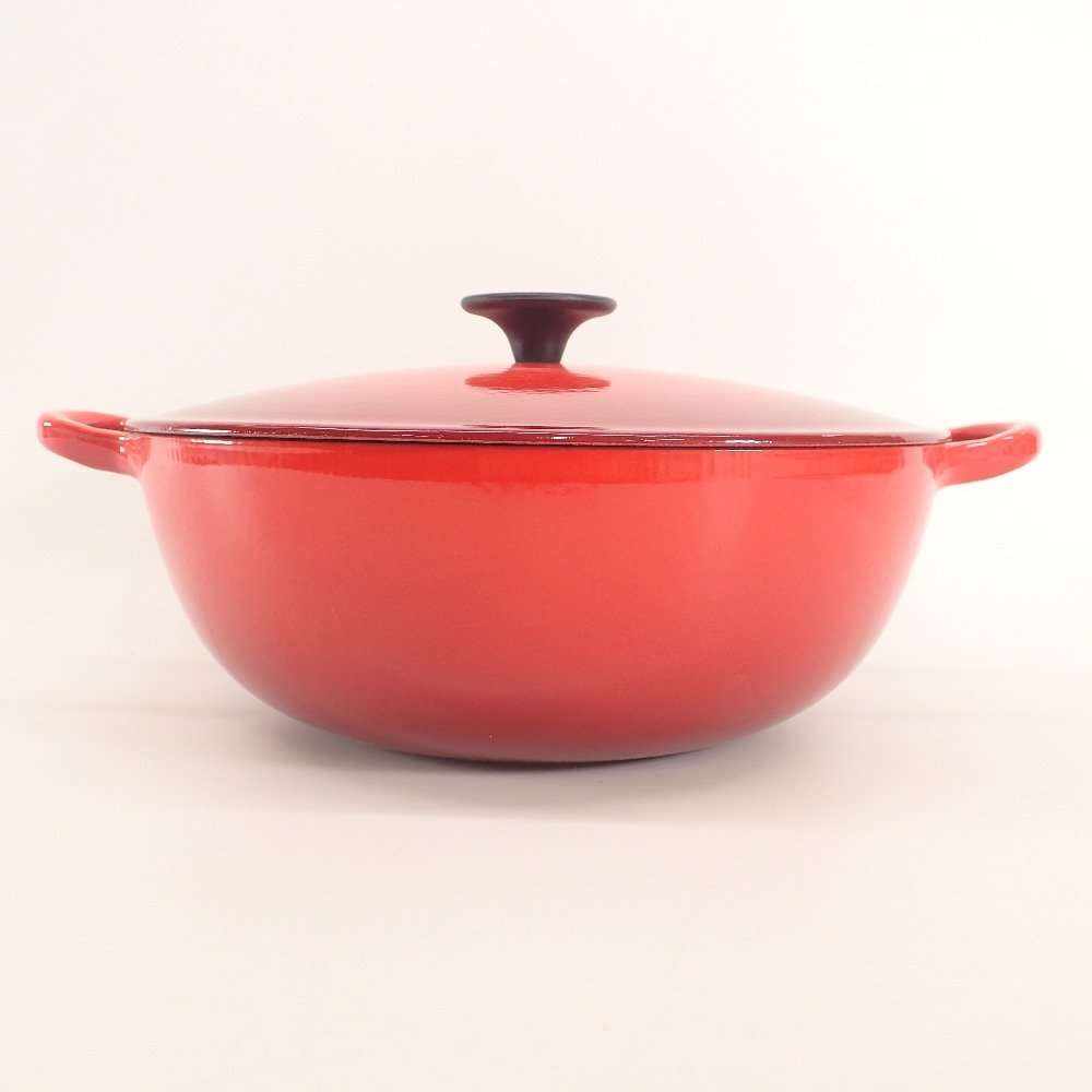 【新品同様/1円】 LeCreuset ル クルーゼ マルミット 26cm 両手鍋 食器 チェリーレッド_画像3