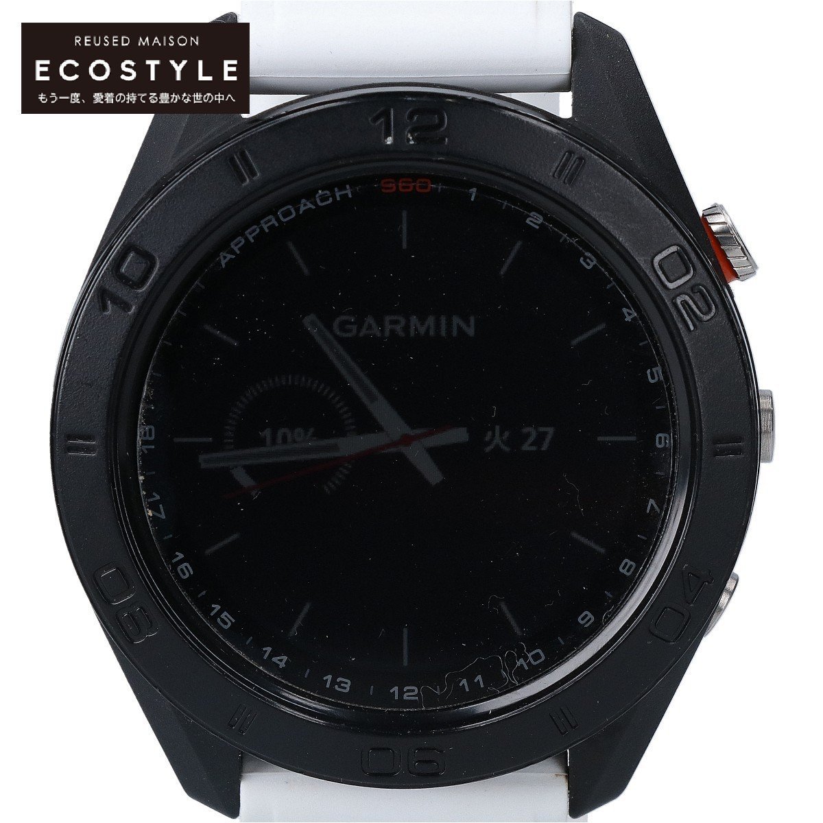 1円 GARMIN ガーミン APPROACH S60 ラバーベルト GPSゴルフウォッチ スマートウォッチ 腕時計 ホワイト メンズ_画像1